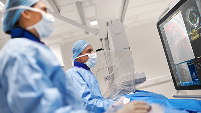 Procedura di cardiologia interventistica per coronaropatia