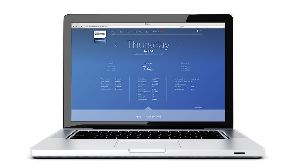 un laptop con uno schermo blu