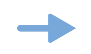 una freccia blu che punta a destra