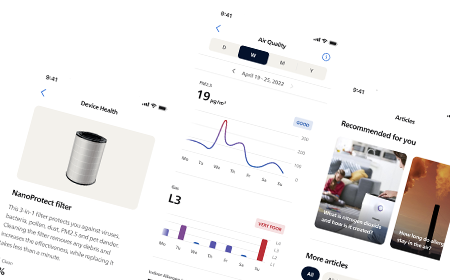 schermate dell'app Air Plus