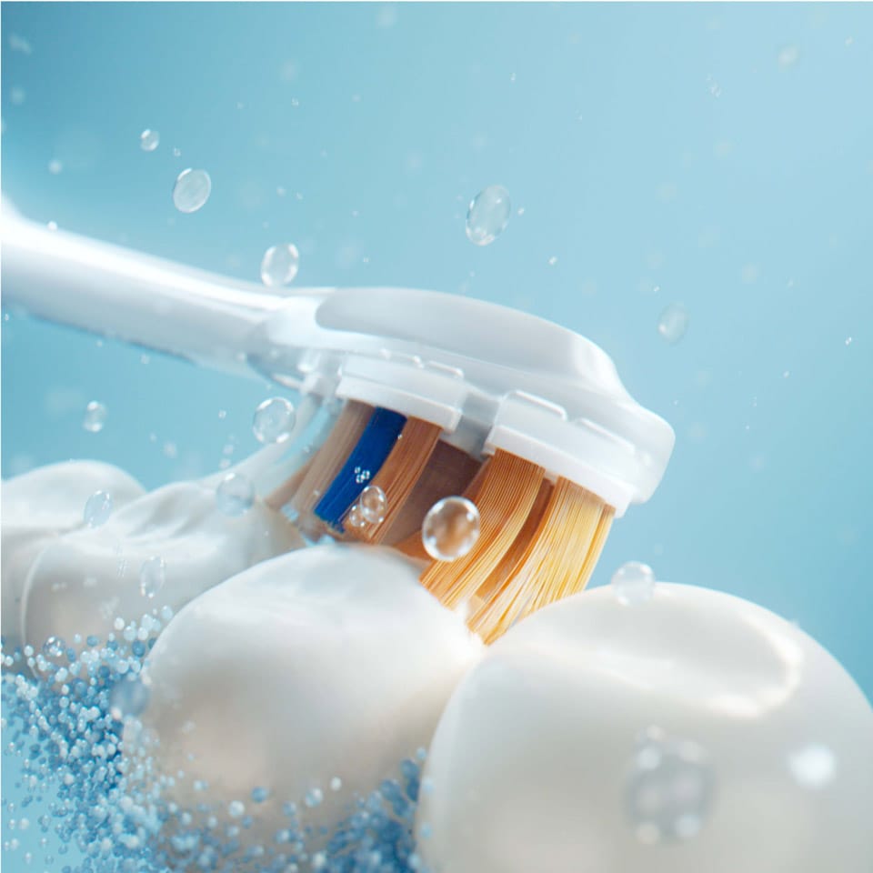 Primo piano dello spazzolamento