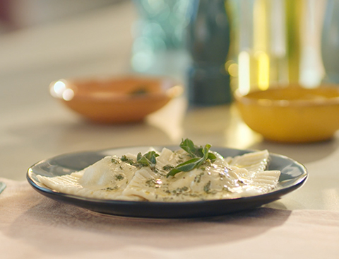 Ravioli con ricotta e spinaci