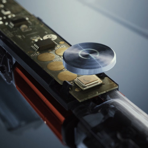 Un primo piano del funzionamento interno di un meccanismo.